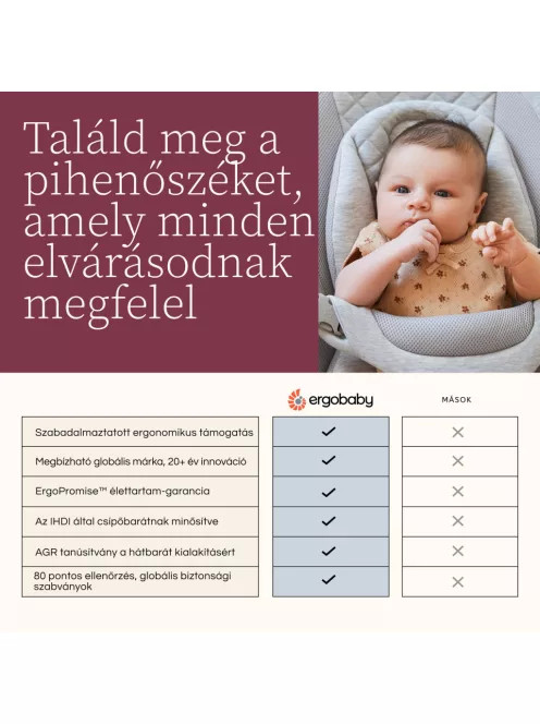 Ergobaby Evolve Pihenőszék Mesh - Light Grey / Világos szürke