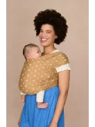 Ergobaby Aura Sustainable Knit Hordozókendő: Camel Harvest / Barna fehér mintával