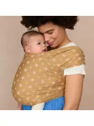 Ergobaby Aura Sustainable Knit Hordozókendő: Camel Harvest / Barna fehér mintával