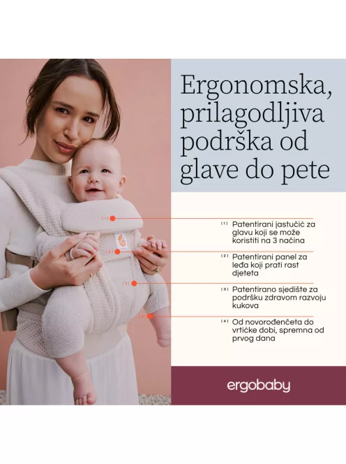 Ergobaby Omni Deluxe Mesh Hordozó - Graphite Grey / Grafit szürke