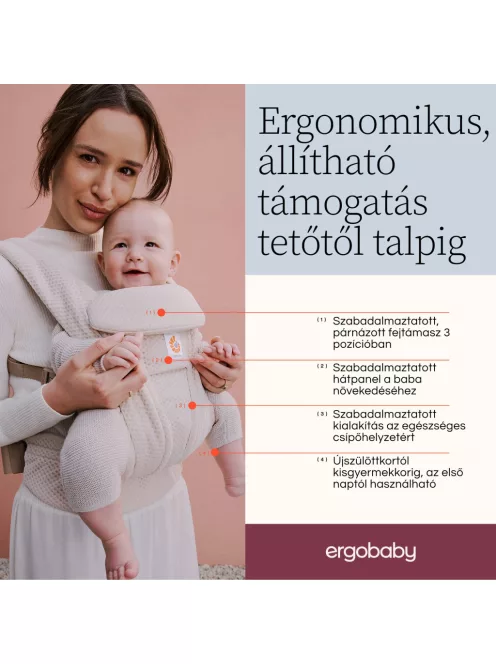 Ergobaby Omni Deluxe Mesh Hordozó - Midnight Blue / Kék