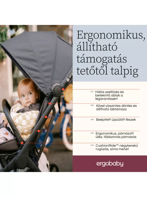 Ergobaby Metro3 kompakt városi babakocsi- Natural Beige / Bézs
