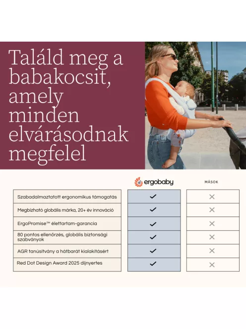 Ergobaby Metro3 kompakt városi babakocsi- Natural Beige / Bézs