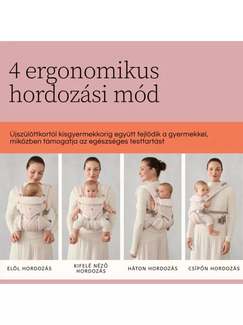 Ergobaby Omni 360 Cool Air Mesh Hordozó: - Pearl Grey / Gyöngy szürke