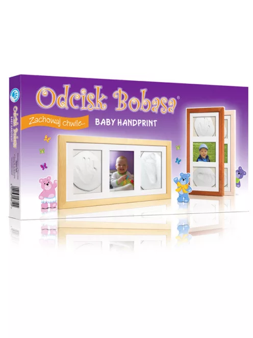 OB Baby Handprint agyag lenyomatkészítő három kerettel - Brown