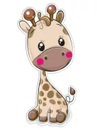 SRP Kétréteges faldekoráció - Giraffe