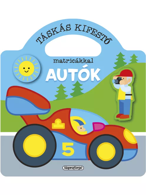 Táskás kifestő matricákkal - Autók