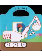 Táskás kifestő matricákkal - Munkagépek