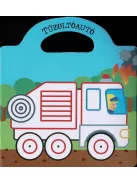 Táskás kifestő matricákkal - Teherautók
