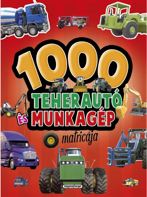 1000 teherautó és munkagép matricája - Piros
