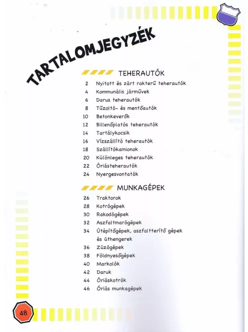 1000 teherautó és munkagép matricája - Piros