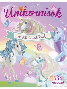 Unikornisok matricákkal - Lila