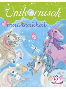Unikornisok matricákkal - Zöld