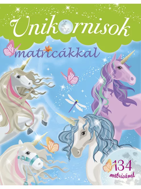 Unikornisok matricákkal - Zöld