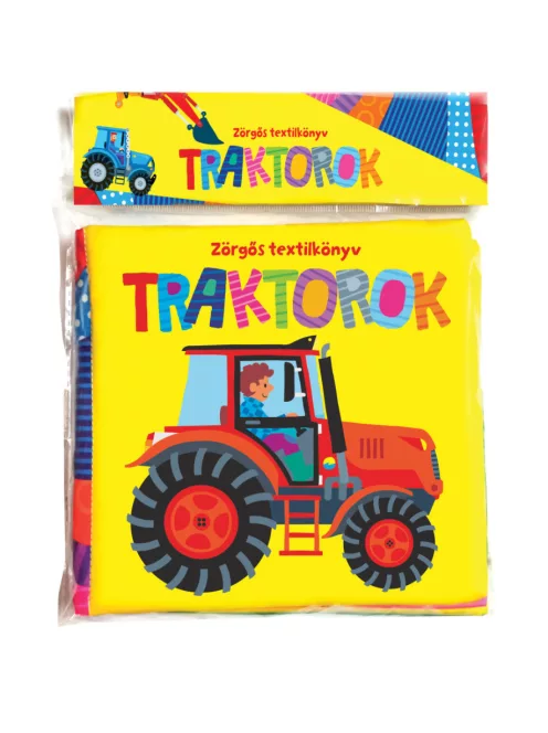 Zörgős textilkönyv - Traktorok