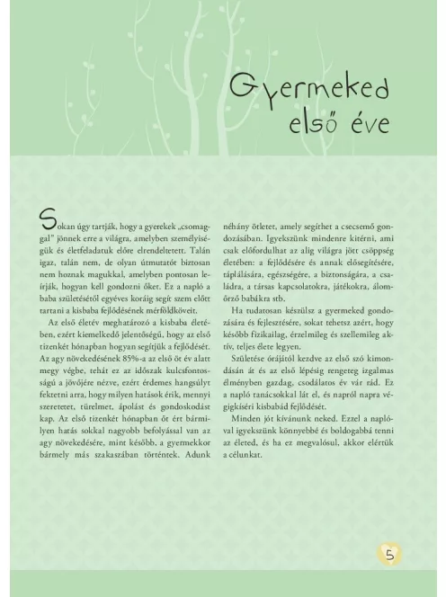 Napló a babám első évéről (lányos)