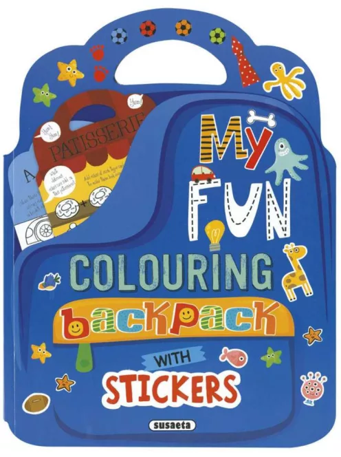 My Fun Colouring Backpack with Stickers - Boys