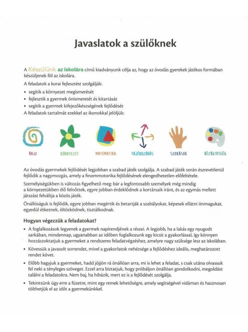 Készülünk az iskolára - 3-4 éveseknek