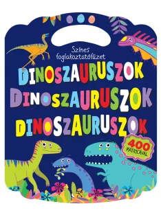 Színes foglalkoztatófüzet dinoszauruszokkal