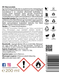 NaturCleaning WC olaj 200 ml - levendula