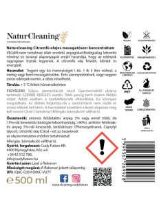   NaturCleaning Mosogatószer koncentrátum 500ml pumpás - citromfű olajos