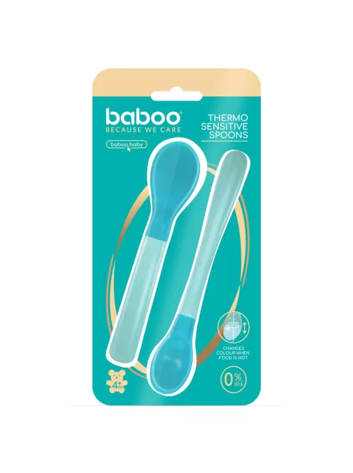 Baboo Puha szilikon hőérzékeny kanalak (2 db) 4+ hónapos kortól - Lagoon Fiesta