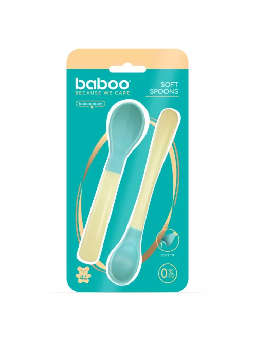 Baboo Puha szilikon végű kanalak (2 db) 4+ hónapos kortól - Lagoon Fiesta