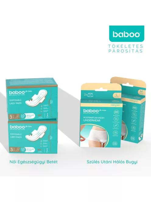 Baboo szülés utáni hálós bugyi 2 db M