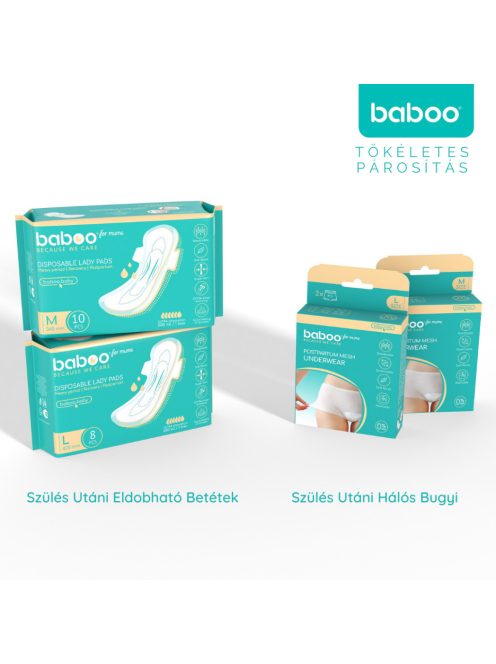 Baboo eldobható szülés utáni betét, 8 db, L, 425 mm