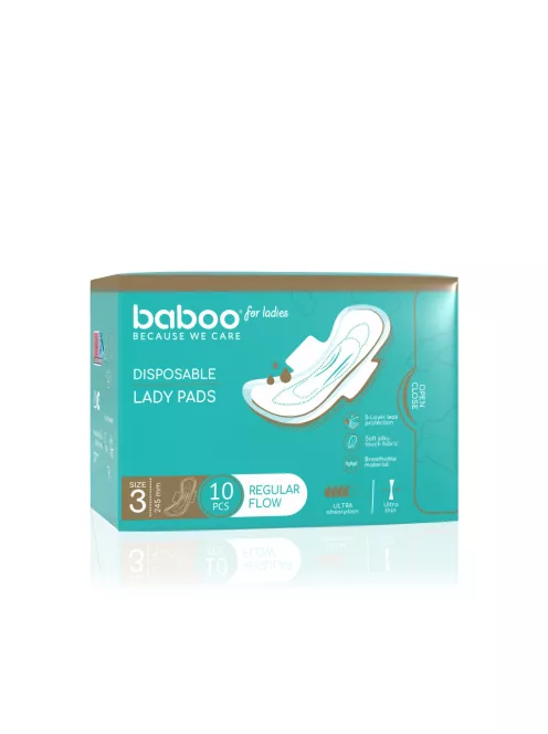 Baboo egészségügyi betét, 10 db, 245 mm