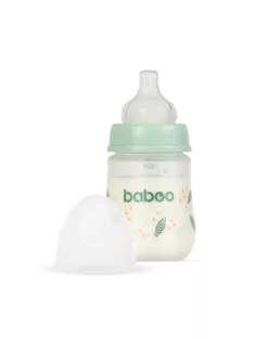   Baboo Széles nyakú 3 szelepes anti-colic cumisüveg 180 ml 0+ hónapos kortól - Peachy Keen