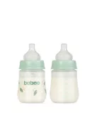 Baboo Széles nyakú 3 szelepes anti-colic cumisüveg 180 ml 0+ hónapos kortól - Peachy Keen
