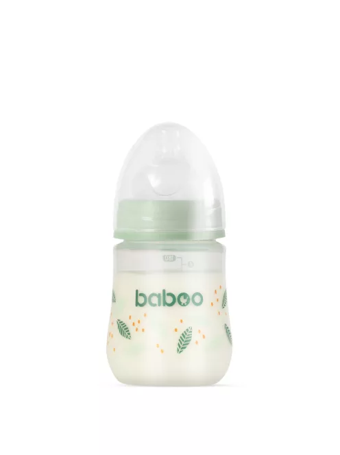 Baboo Széles nyakú 3 szelepes anti-colic cumisüveg 180 ml 0+ hónapos kortól - Peachy Keen