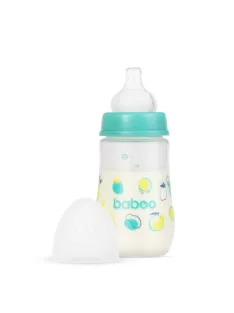  Baboo Széles nyakú 3 szelepes anti-colic cumisüveg 250 ml 3+ hónapos kortól - Lagoon Fiesta