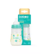 Baboo Széles nyakú 3 szelepes anti-colic cumisüveg 250 ml 3+ hónapos kortól - Lagoon Fiesta