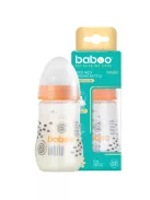 Baboo Széles nyakú 3 szelepes anti-colic cumisüveg 250 ml 3+ hónapos kortól - Blue Haze 