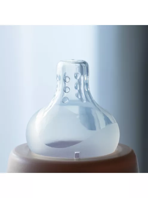 Baboo Prémium anti-colic 3 szelepes technológiájú szilikon cumifej (2 db) széles nyakú gyors folyású, 6+ hónapos kortól