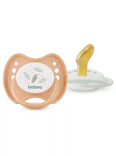   Baboo Nyugtató ortodontikus latex cumi 2 db tárolótokkal 0+hó