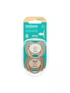 Baboo Nyugtató szimmetrikus szilikon cumi szett (2 db) tároló- és sterilizáló tokkal újszülött kortól (0+ hónap) - Au Naturale