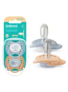 Baboo Nyugtató szimmetrikus szilikon cumi szett (2 db) tároló- és sterilizáló tokkal 6+ hónap - Blue Haze