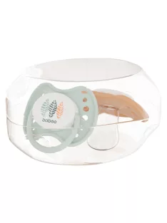   Baboo Nyugtató ortodontikus szilikon cumi szett (2 db) tároló- és sterilizáló tokkal újszülött kortól (0+ hónap) - Peachy Keen 