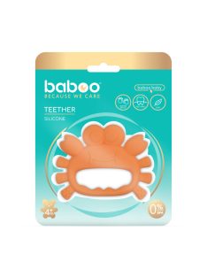   Baboo baba szilikon fogzást könnyítő rágóka, Rákocska, 4 hónapos kortól