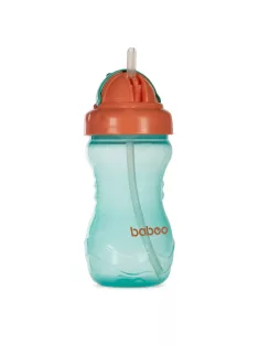   Baboo Itatópohár szilikon szívószállal 360 ml 9+ hónapos kortól - zöld