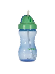   Baboo Itatópohár szilikon szívószállal 360 ml 9+ hónapos kortól - kék