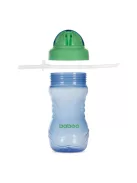 Baboo Itatópohár szilikon szívószállal 360 ml 9+ hónapos kortól - kék