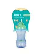 Baboo Itatópohár szilikon szívószállal 360 ml 9+ hónapos kortól - kék