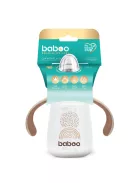 Baboo Csöpögésmentes itatópohár szilikon ivócsőrrel 260 ml Au Naturale 6+ hónapos kortól - kakaó színű