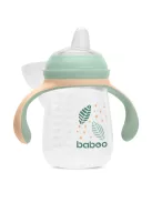 Baboo Csöpögésmentes itatópohár szilikon ivócsőrrel 260 ml Peachy Keen 6+ hónapos kortól - zöld színű