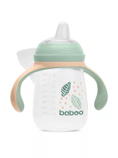   Baboo Csöpögésmentes itatópohár szilikon ivócsőrrel 260 ml Peachy Keen 6+ hónapos kortól - zöld színű
