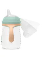 Baboo Csöpögésmentes itatópohár szilikon ivócsőrrel 260 ml Peachy Keen 6+ hónapos kortól - zöld színű